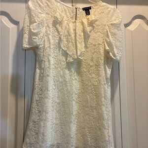 New Directions Cream Lace Blouse